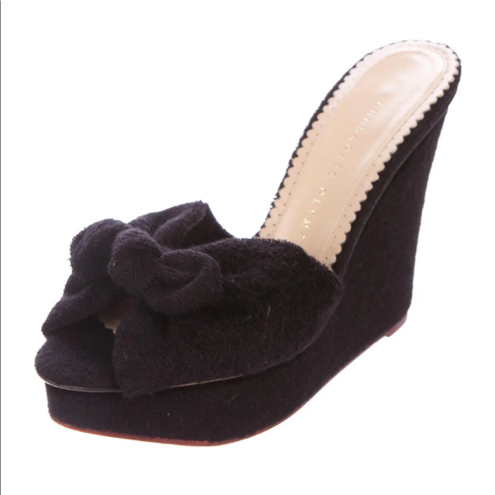 Charlotte Olympia Terry cloth wedges